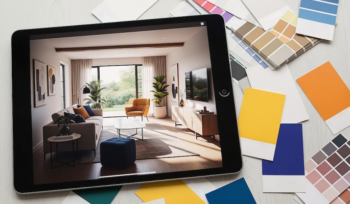 Wie Farben einen Raum verändern können | freepi ki-bild/interior-design-concept