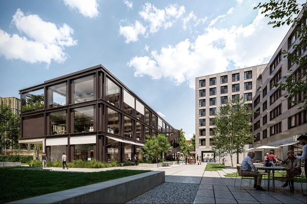 Visualisierung Innenhof (© R&S Immobilienmanagement GmbH | Urheber: HENN Architekten)