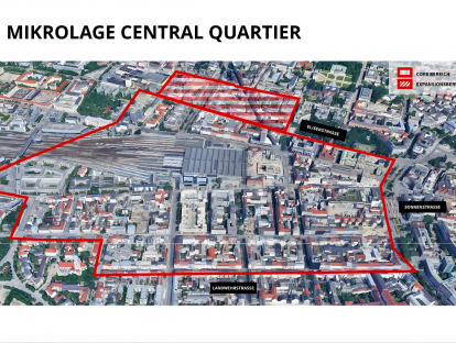 Central Quartier aus der Vogelperspektive (© Initiative Central Quartier)