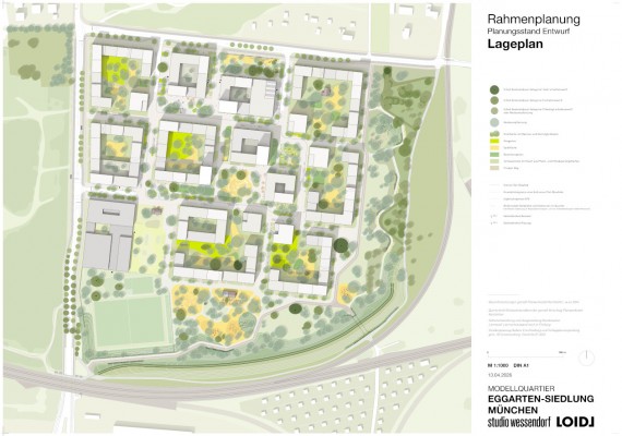 Plan der Eggarten-Siedlung (© Studio Wessendorf Berlin und Atelier Loidl GmbH Berlin)